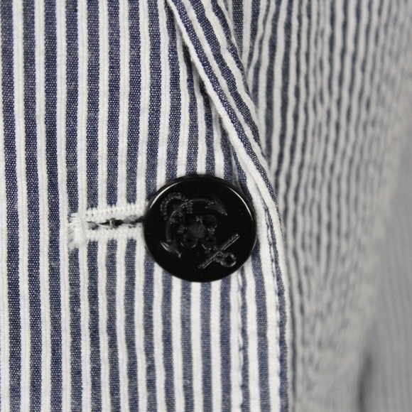 REPOSH // J Crew Schoolboy Blazer Seersucker Nautical Stripe - Picture 5 of 8